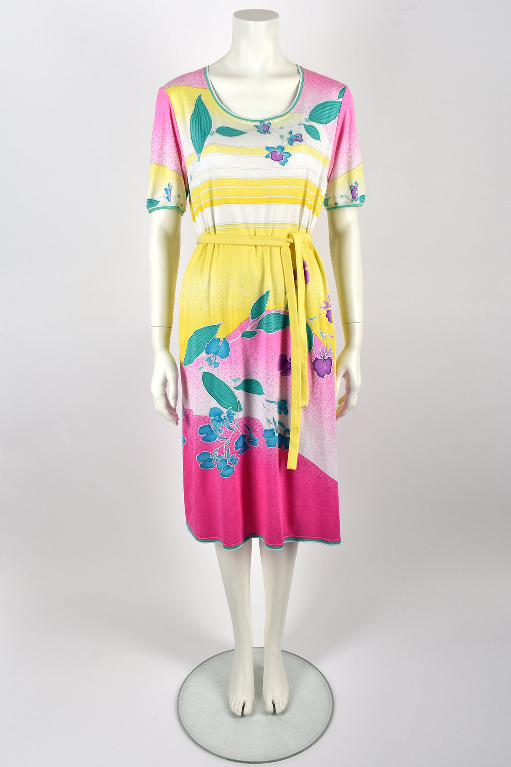 LEONARD PARIS 80s cotton dress / M-L
