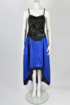 YVES SAINT LAURENT beaded blue dress