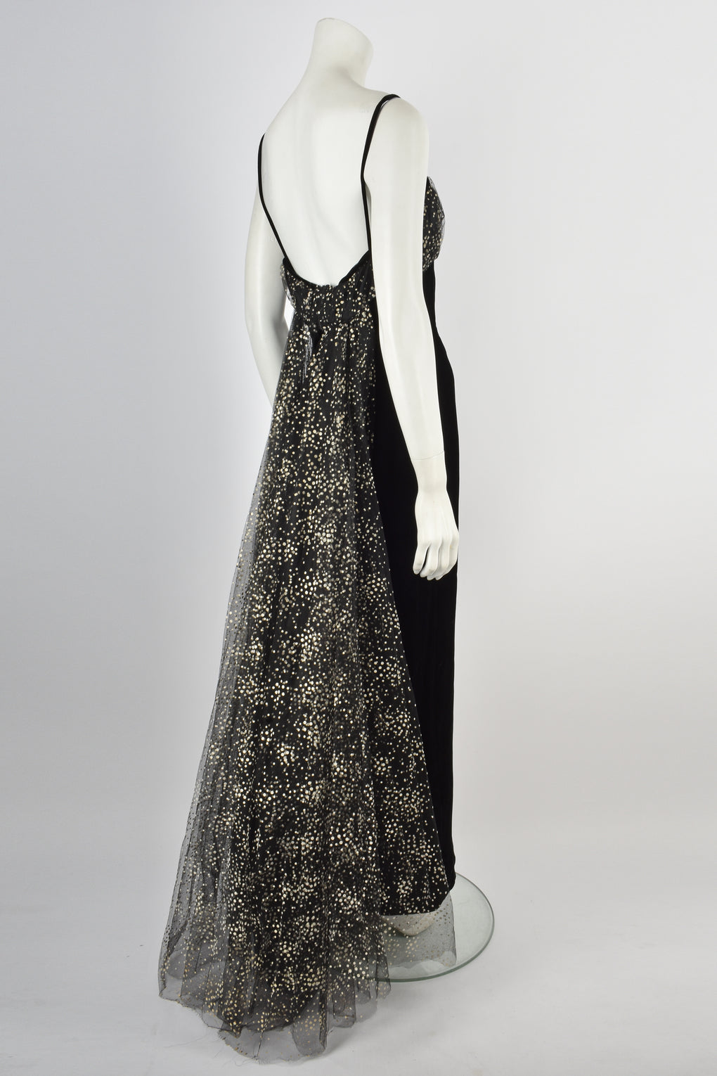 VINTAGE 50s velvet ballgown M-L