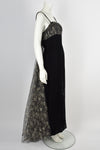 VINTAGE 50s velvet ballgown M-L