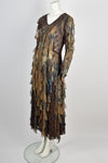 VINTAGE 1990s camouflage lace chiffon dress L-XL