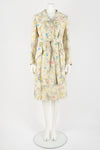 DONALD BROOKS 60s floral raincoat L