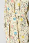 DONALD BROOKS 60s floral raincoat L