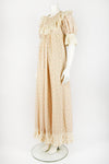 GINA FRATINI 70s lace trim dress S