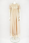 GINA FRATINI 70s lace trim dress S