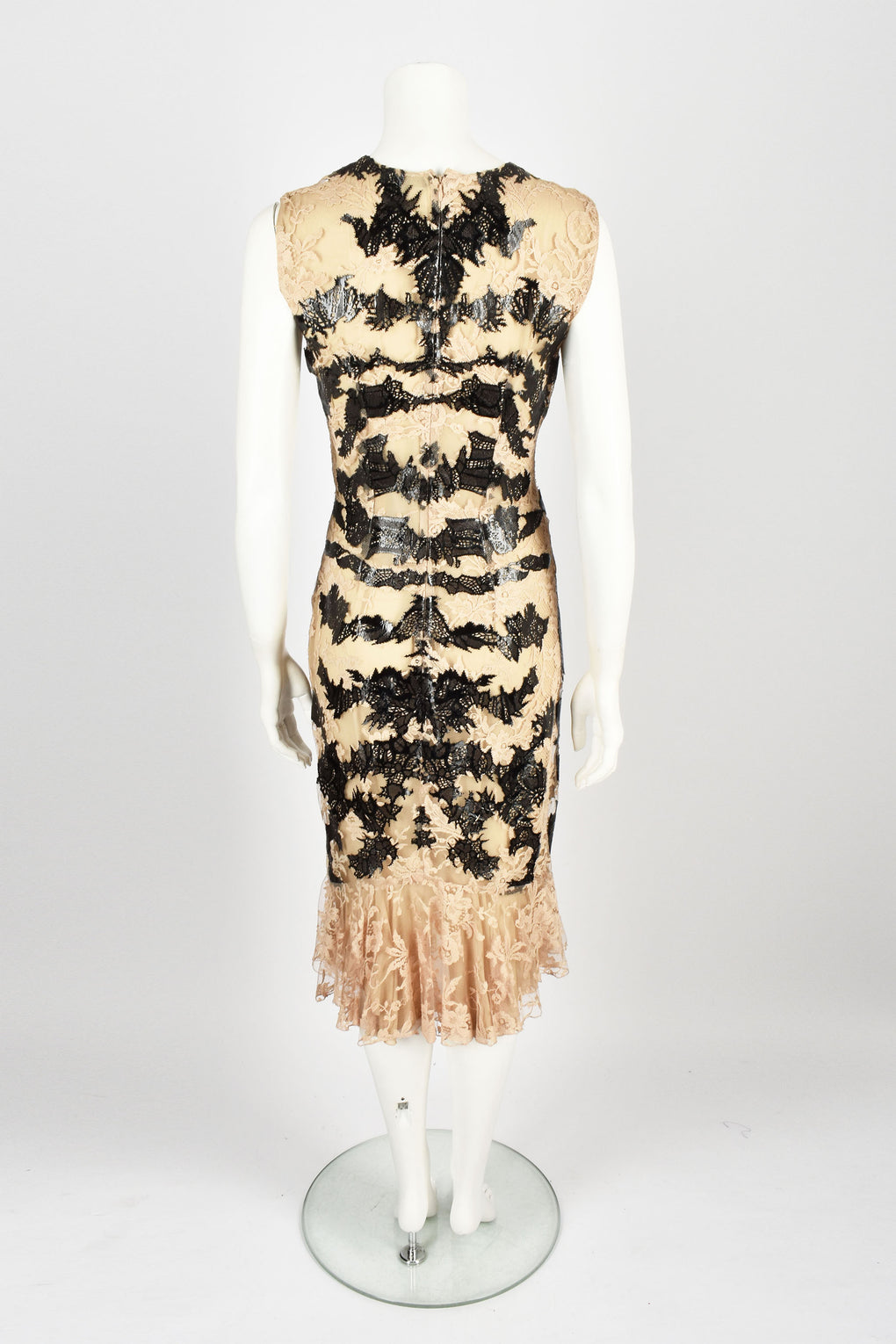 ALEXANDER MCQUEEN Runway 2012 Laser Cut Lace Dress XS/S
