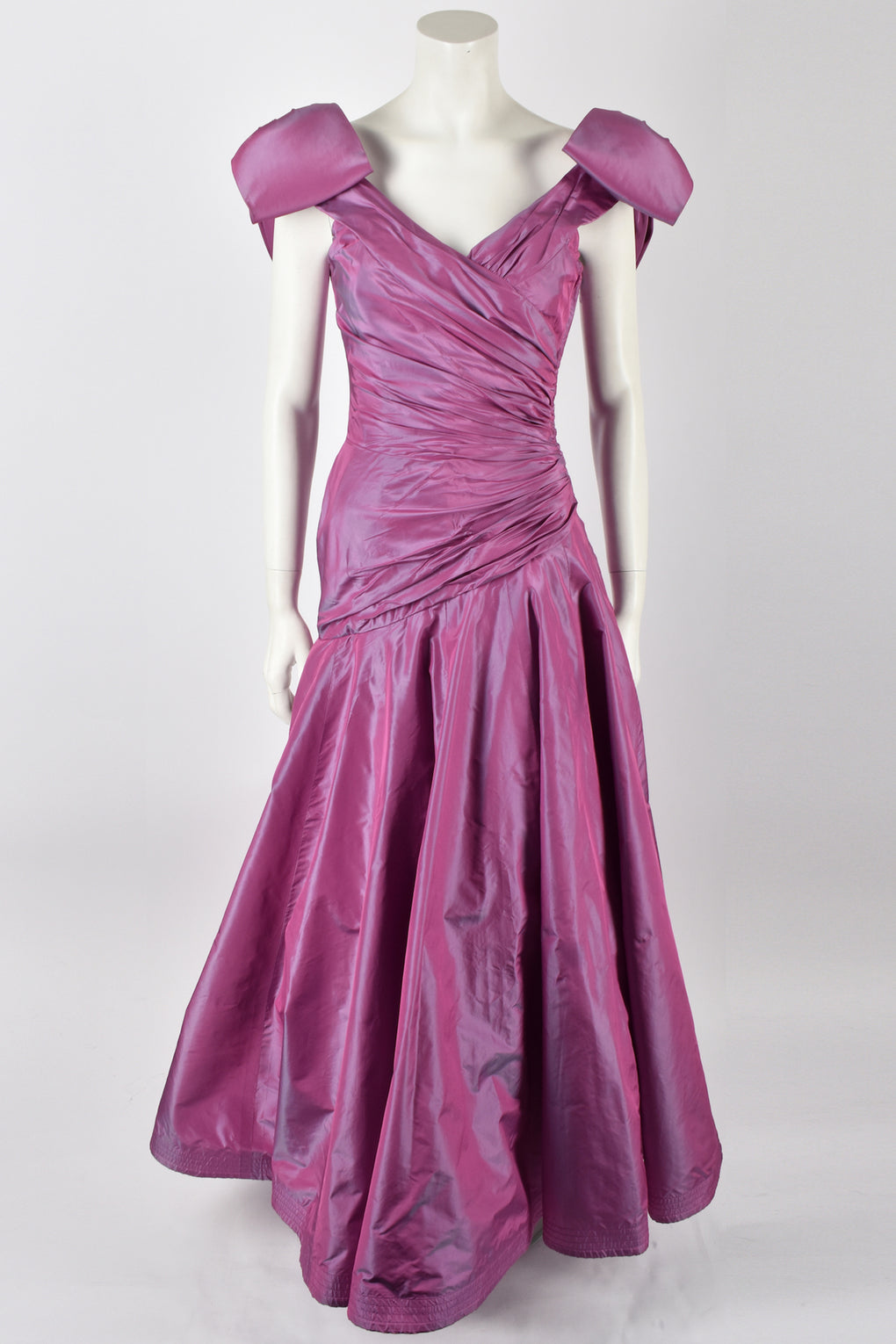 Murray Arbeid 80s purple bow gown