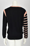 SONIA RYKIEL 70s NOS striped sleeve sweater S-M
