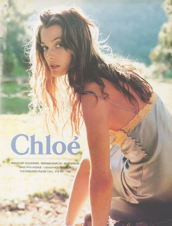 CHLOÉ S/S 1998 GREY SILK AND LACE SET
