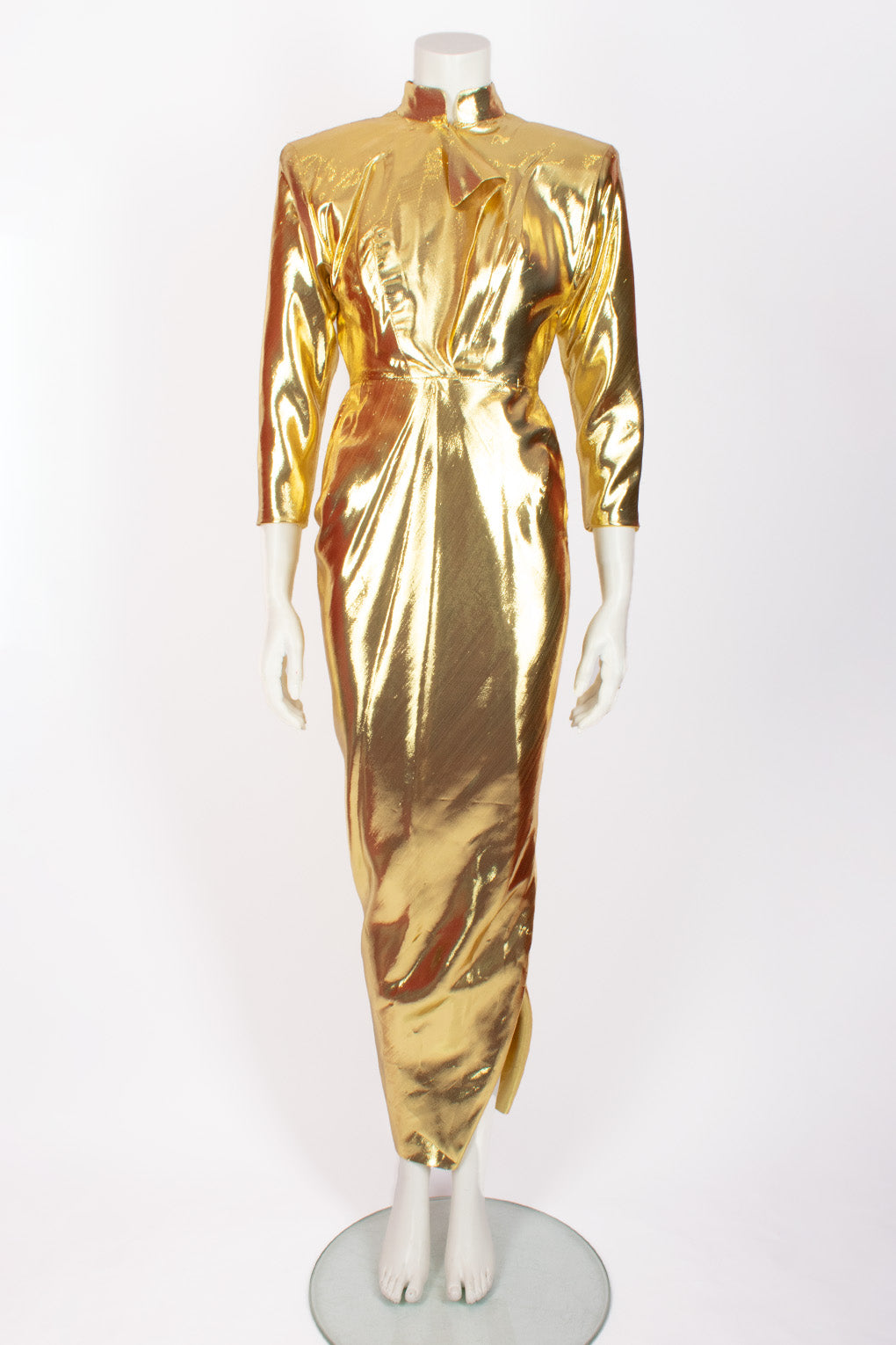 ANTONY PRICE Gold Lamé Dress