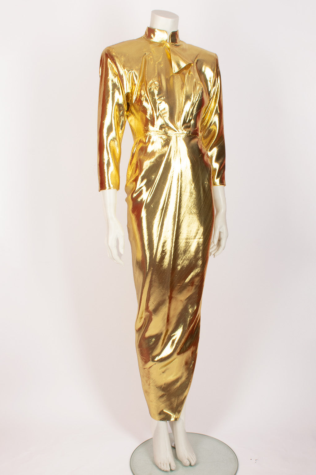 ANTONY PRICE Gold Lamé Dress