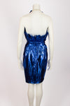 ANTONY PRICE Blue Lamé Dress