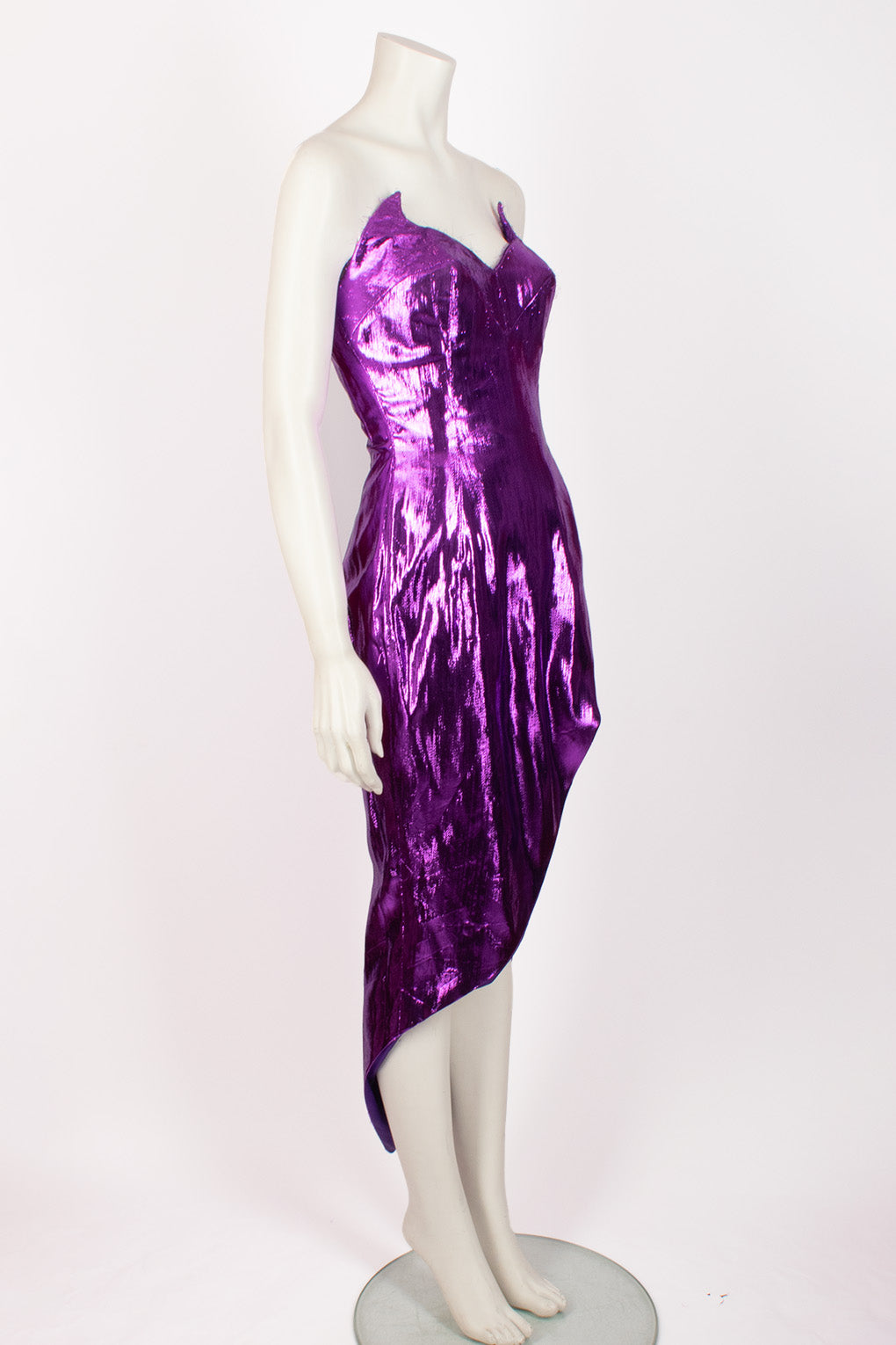 ANTONY PRICE Purple Lamé Dress
