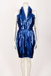 ANTONY PRICE Blue Lamé Dress