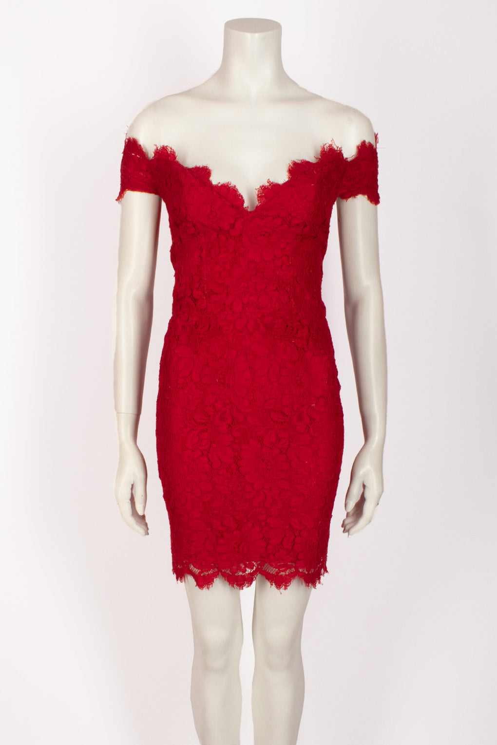 ANTONY PRICE Red Lace Dress