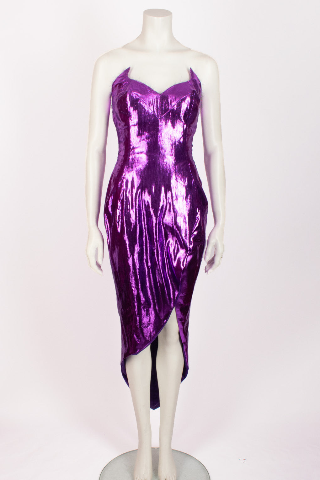 purple lame dress Metallic Purple Lam Dress