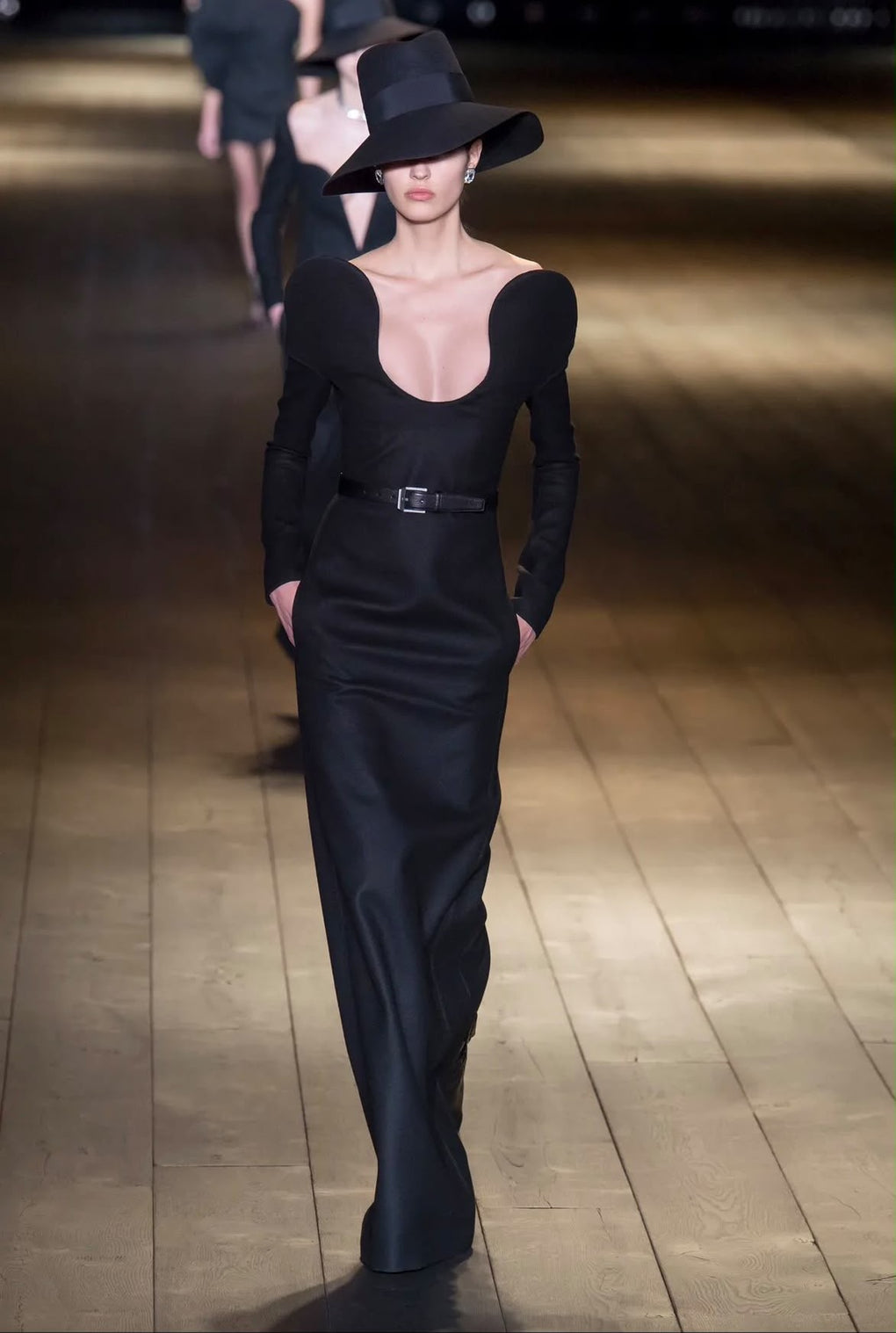 YVES SAINT LAURNET FALL 2008 BLACK GOWN
