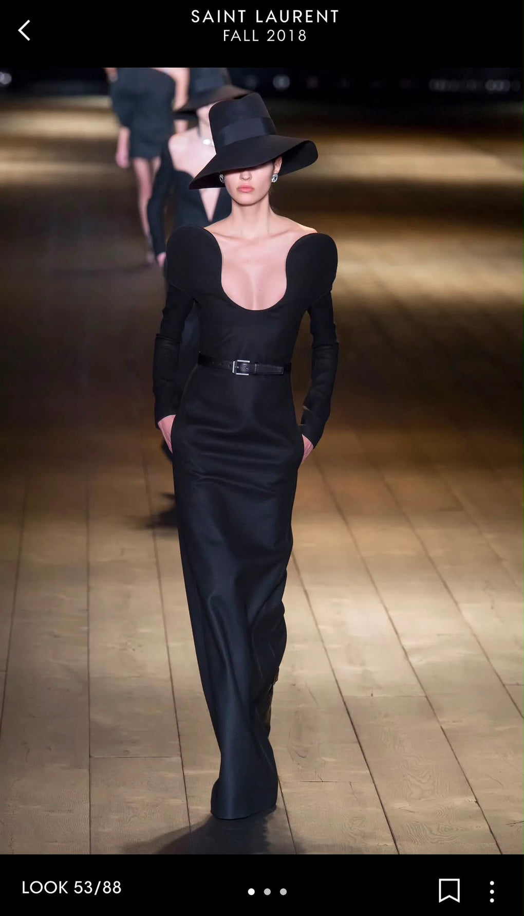 YVES SAINT LAURNET FALL 2008 BLACK GOWN