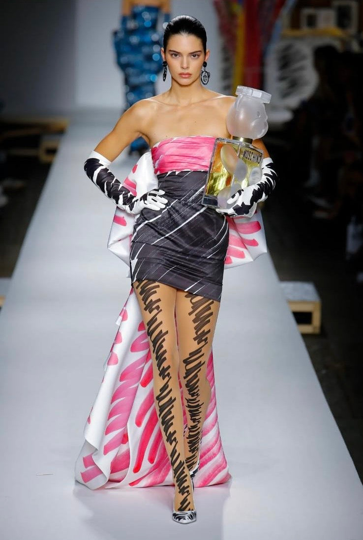 MOSCHINO S/S 2019 HAND PAINTED BUSTIER DRESS