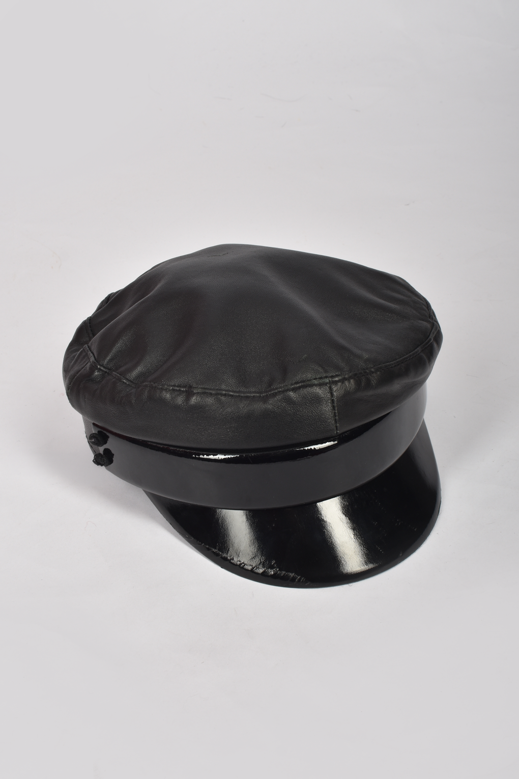 60S LEATHER BIKER HAT