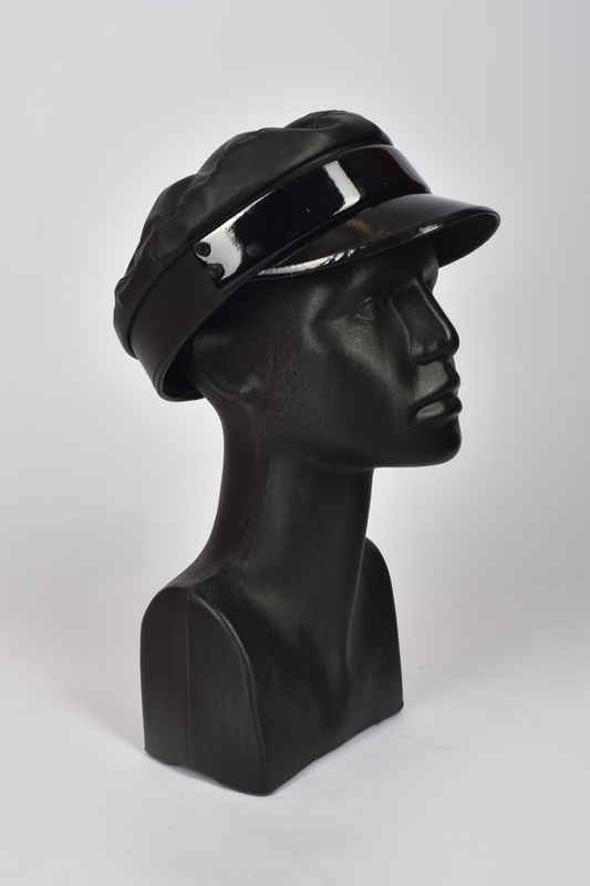 60S LEATHER BIKER HAT