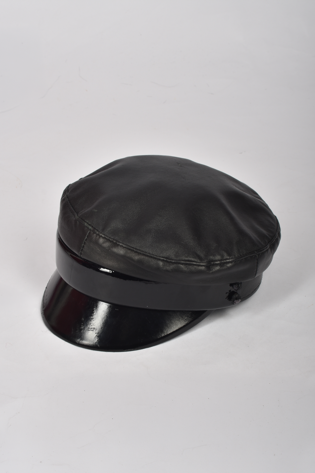 60S LEATHER BIKER HAT