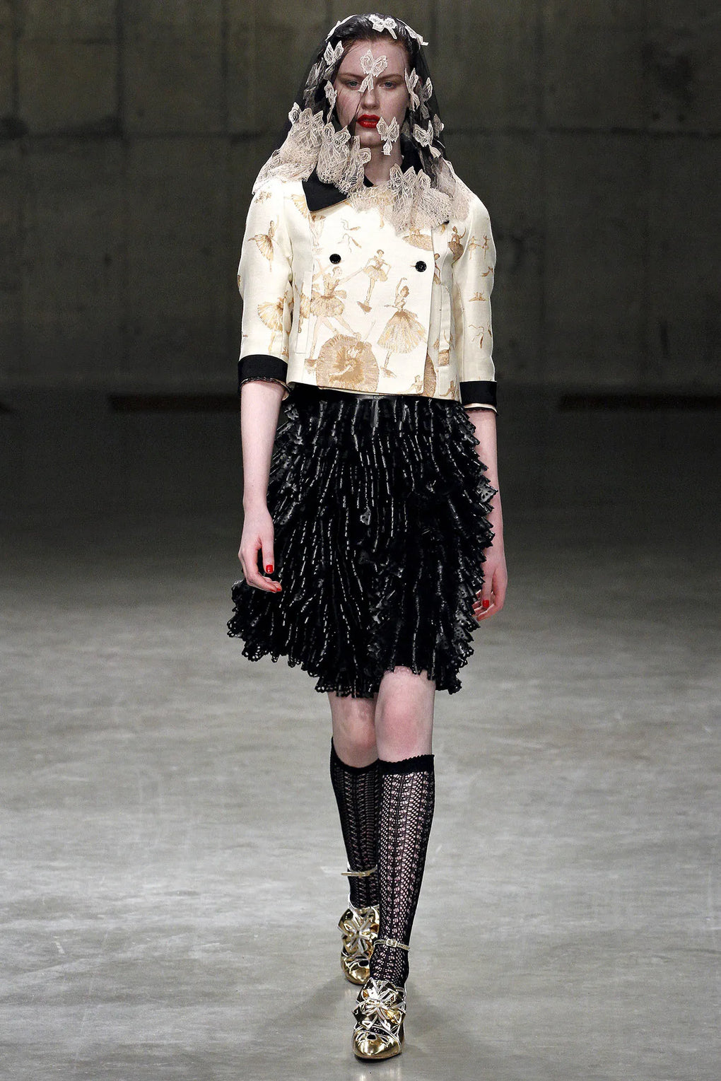 MEADHAM KIRCHHOFF RUBBER BLACK SKIRT