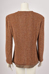 GIORGIO ARMANI CRYSTAL ENCRUSTED BROWN JACKET