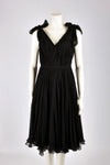 ALEXANDER MCQUEEN A/W 2005 BLACK SILK CHIFFON COCKTAIL DRESS