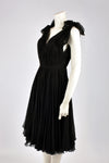 ALEXANDER MCQUEEN A/W 2005 BLACK SILK CHIFFON COCKTAIL DRESS