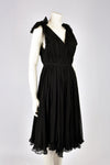 ALEXANDER MCQUEEN A/W 2005 BLACK SILK CHIFFON COCKTAIL DRESS