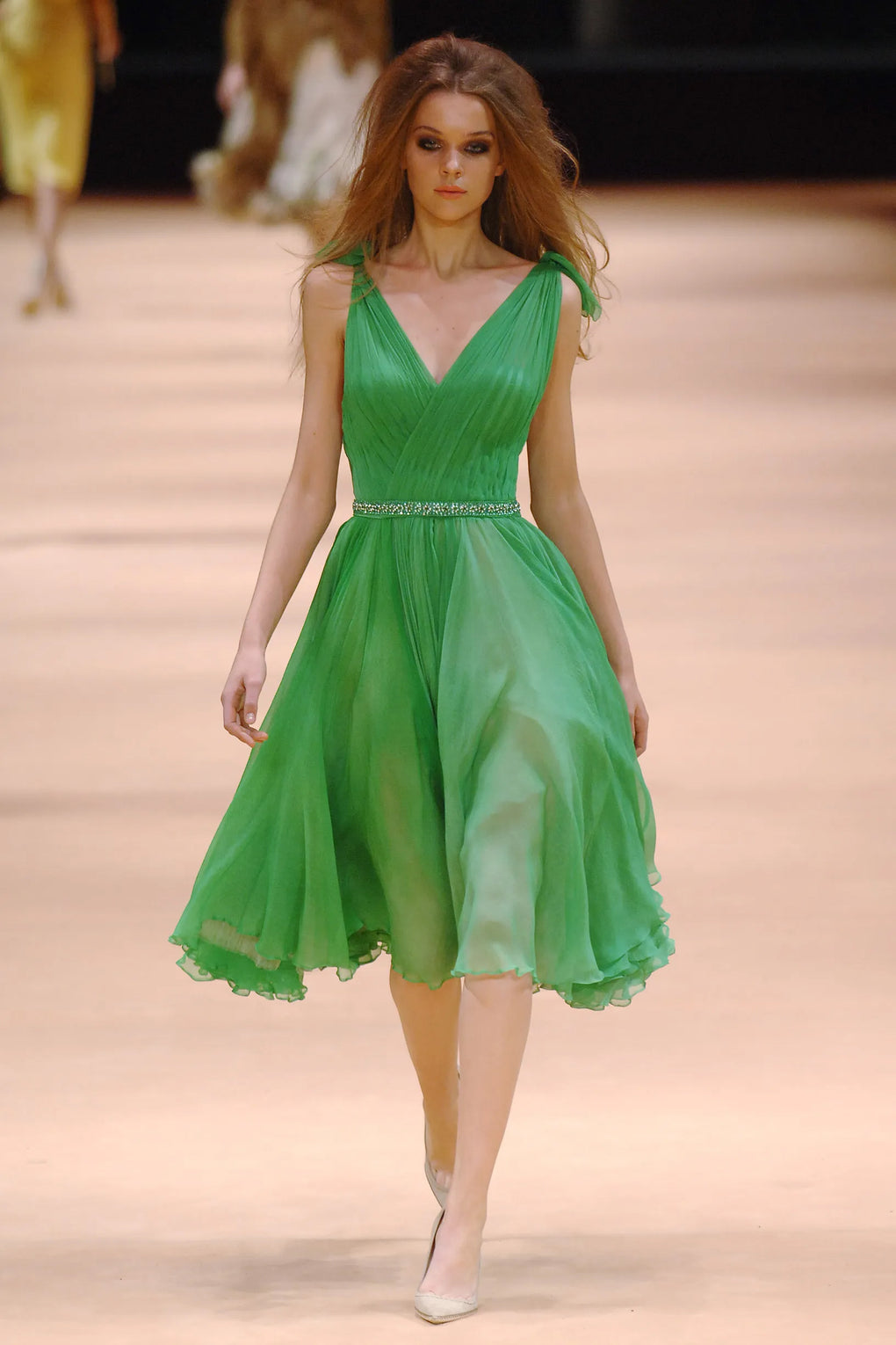 ALEXANDER MCQUEEN A/W 2005 BLACK SILK CHIFFON COCKTAIL DRESS