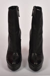 ALAÏA BLACK LEATHER BOOTS PLATFORM