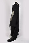 BRUCE OLDFIELD SILK JERSERY GOWN WITH SILK SCARF