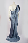 MOSCHINO BLUE SATIN GOWN