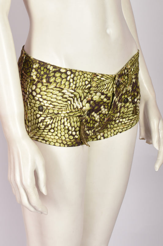 ROBERTO CAVALLI SNAKESKIN HOTPANTS