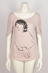 CHLOÉ GRAPHIC BABY PINK T-SHIRT