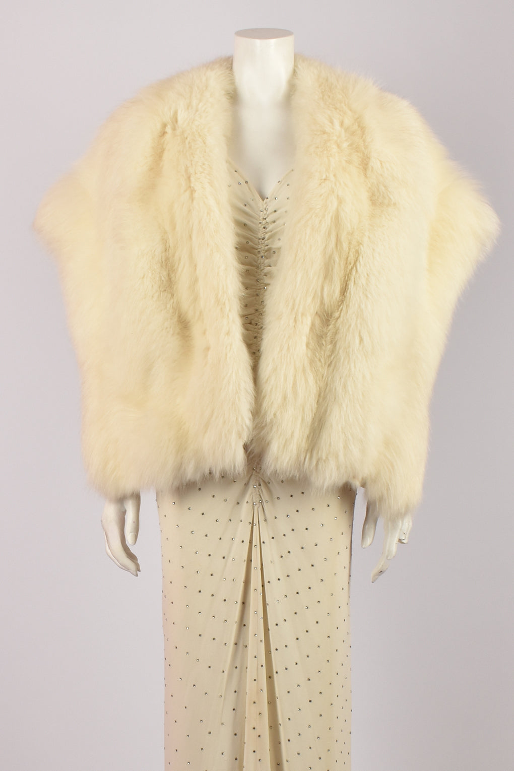 CREAM FUR STOLE