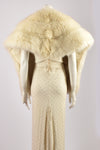 CREAM FUR STOLE