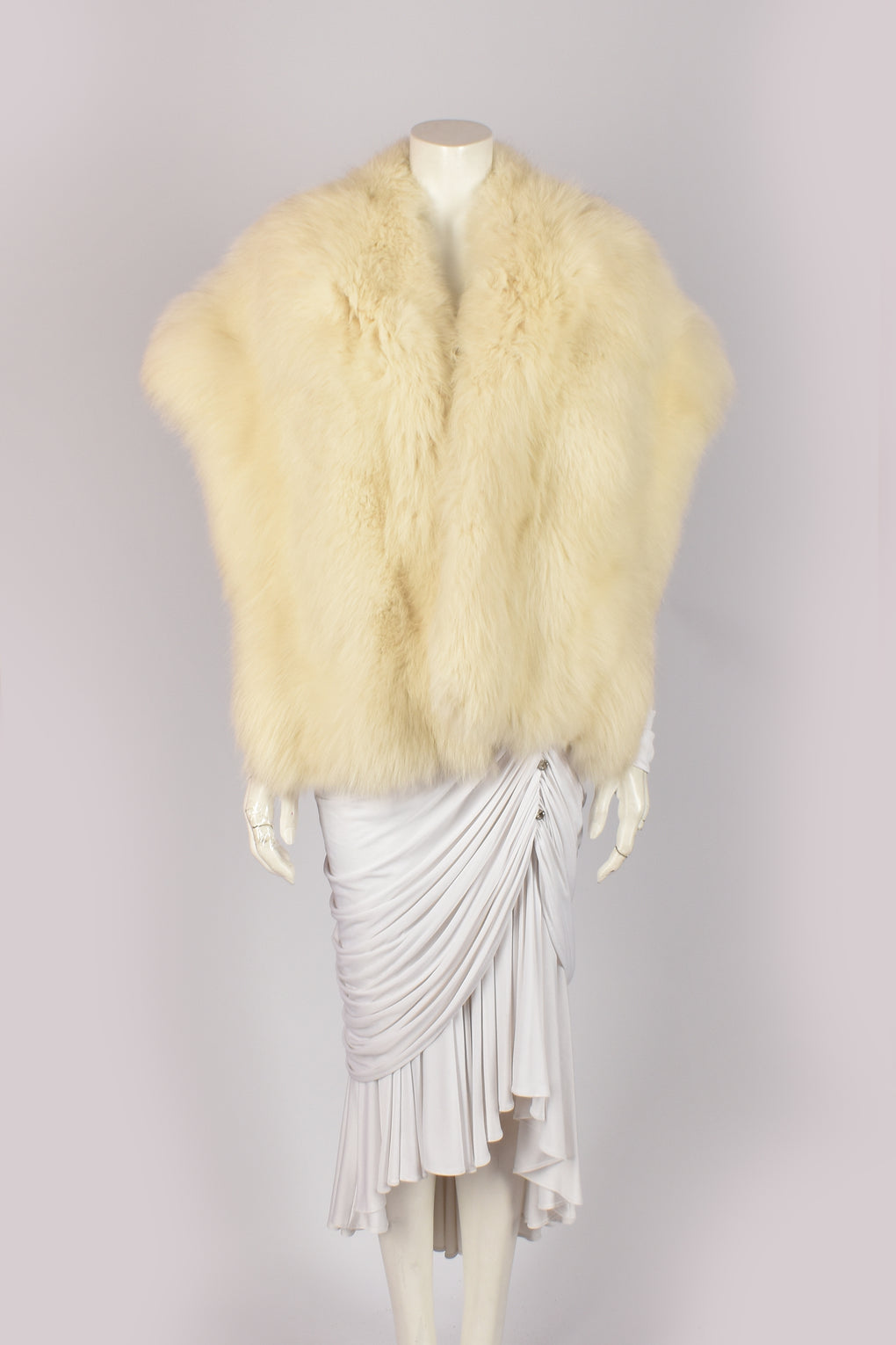 CREAM FUR STOLE