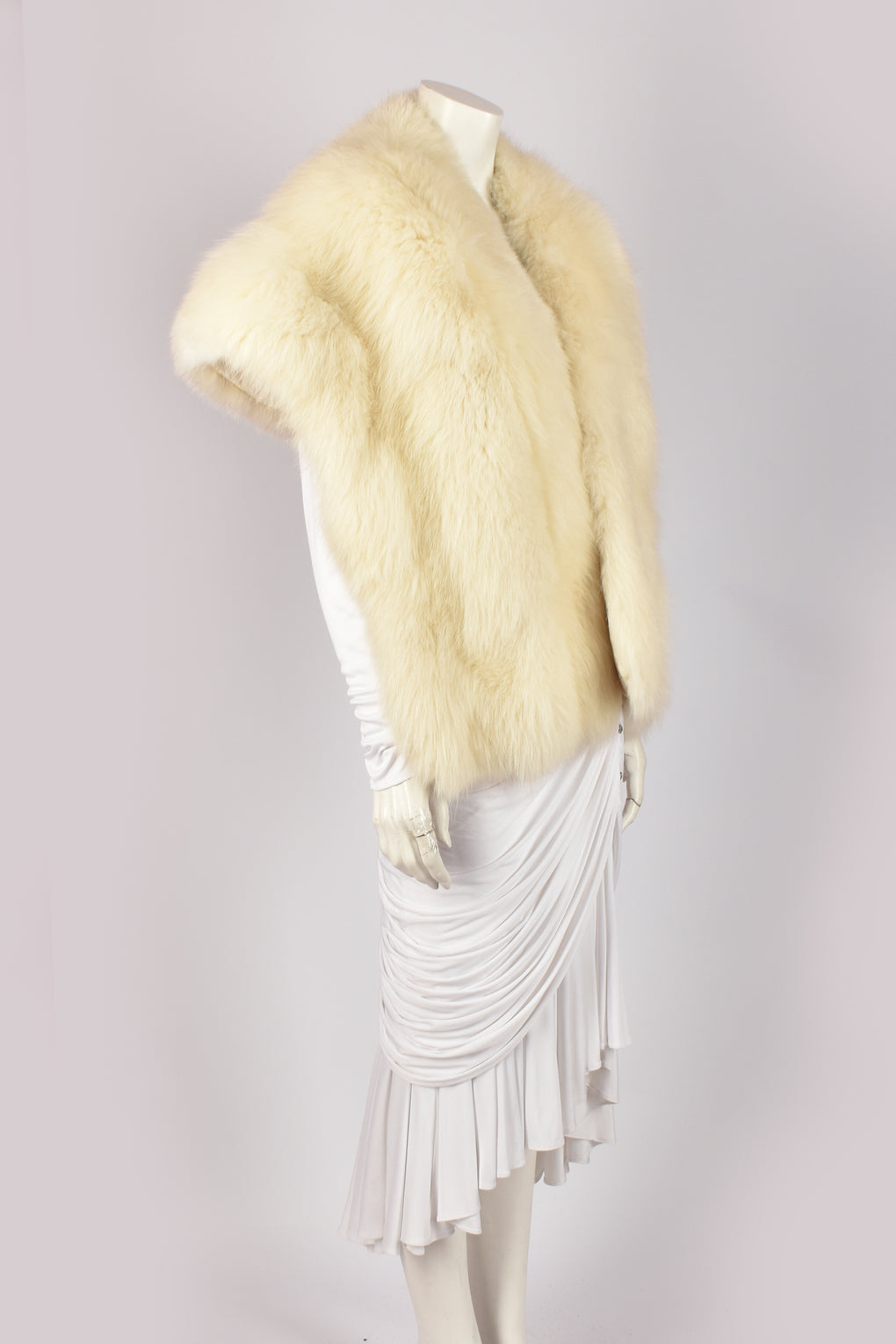 CREAM FUR STOLE