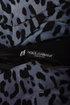 DOLCE&GABANNA BLUE LEOPARD PRINT DRESS
