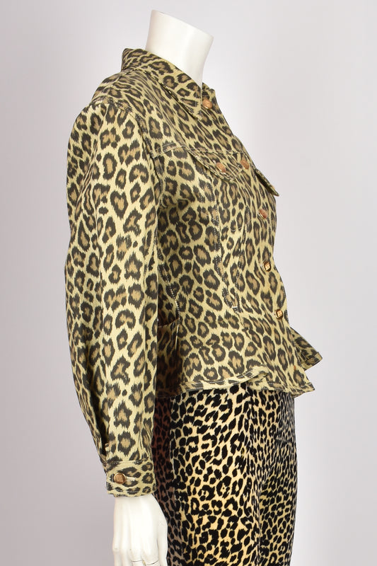 JEAN PAUL GAULTIER 1990s LEOPARD PRINT JACKET XS
