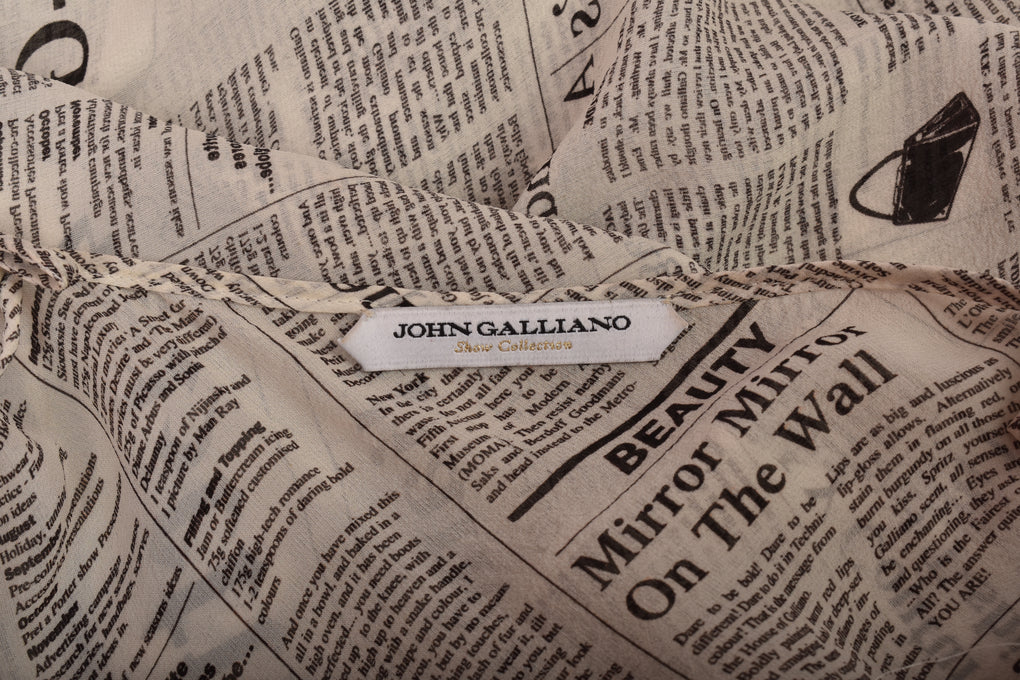 JOHN GALLIANO DRESS PRINTED NEWSPAPER