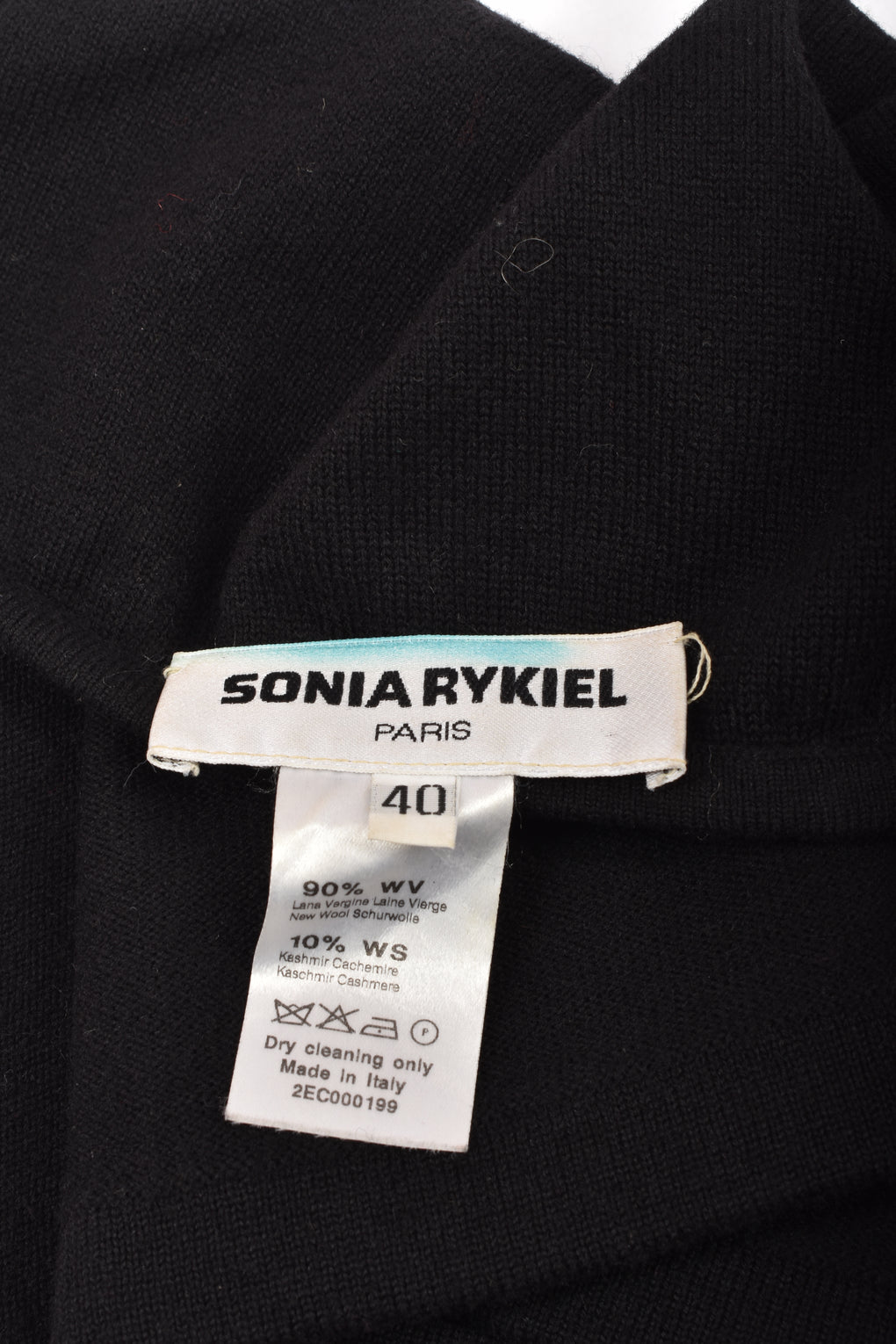 SONIA RYKIEL BLACK TOP WITH GREEN EYES