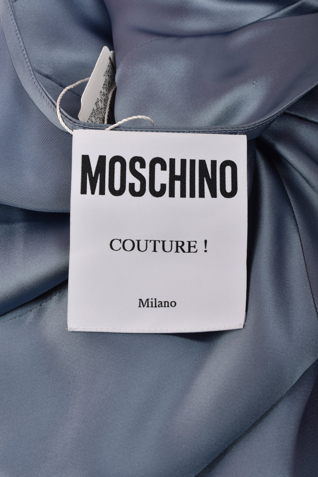 MOSCHINO BLUE SATIN GOWN