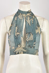 OSSIE CLARK CELIA BIRTWELL PRINT HALTER TOP S