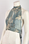 OSSIE CLARK CELIA BIRTWELL PRINT HALTER TOP S