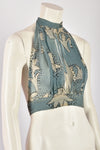 OSSIE CLARK CELIA BIRTWELL PRINT HALTER TOP S