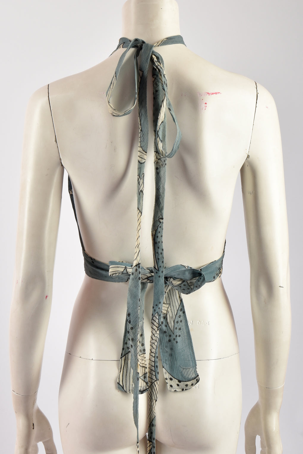 OSSIE CLARK CELIA BIRTWELL PRINT HALTER TOP S